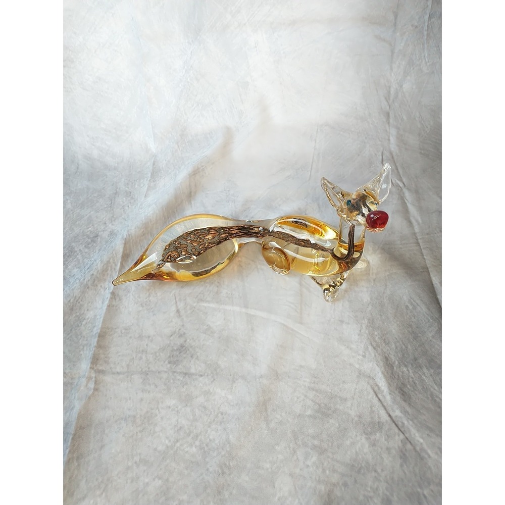 Vintage J.I. Co Murano Glass Fox Figurine Large Piece Good Condition - Picture 2 of 16